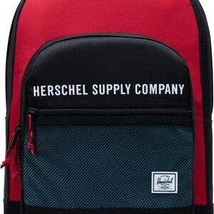 Herschel Supply Company Red and Black Backpack with Teal Accent
